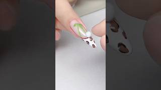 Its winter now time to make cherries and eat cherries nail art 🎭 🍒😺ytshorts [upl. by Elahcim]