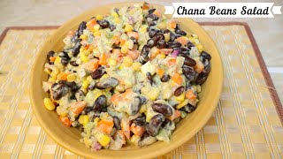 Chana Beans Salad Recipe  Quick Salad Recipe  Mannat Di Rssoi [upl. by Nwadrebma]