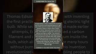 Thomas Edison’s light bulb invented in 1879 history ThomasEdison shorts Invention [upl. by Atnicaj]