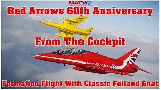 Red Arrows Fly Formation With Classic Folland Gnat From The Cockpit GoPro redarrows raf riat [upl. by Lashonde248]