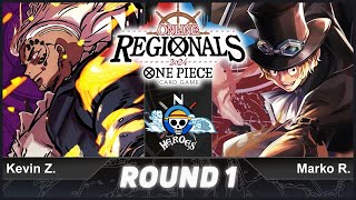 ROUND 1  PB KING VS ST13 SABO  REGIONALS 1024 PLAYERS  noHEROES  OP08  ONE PIECE CARD GAME [upl. by Eniwtna]