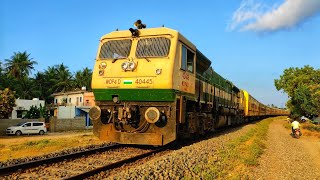 16751Chennai Egmore Rameswaram Boatmail Express arriving Mandapam  40445 GOC WDP4D [upl. by Auburn860]