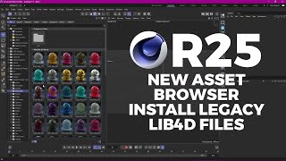 REDSHIFT C4D  INSTALLING LEGACY lib4d FILES IN THE NEW CINEMA 4D R25 ASSET BROWSER [upl. by Atalie]