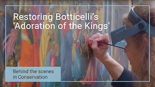 Retouching a Renaissance masterpiece  Restoring Botticelli part 2 of 3  National Gallery [upl. by Adelaide]