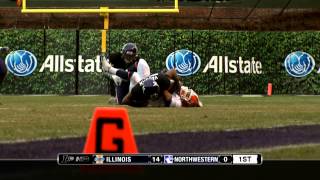 Illinois vs Northwestern Highlights at Wrigley Field 112010 [upl. by Weil]