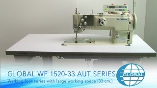 Global WF152533 AUT  FLATBED WALKING FOOT COMMERCIAL SEWING MACHINE [upl. by Grey]