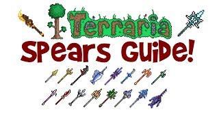 Terraria AllBest Spears Guide All platforms How to GetMake a Spear etc [upl. by Dumm]