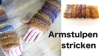 Armstulpen stricken  Stulpen stricken [upl. by Mueller197]