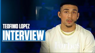 Teofimo Lopez Hints at 147 Pound Title Fight  INTERVIEW [upl. by Nohsram]