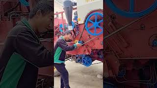 Rotary tiller drive shaft belt installation process [upl. by Meredi]