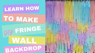 How to make a Fringe wall backdrop  Easy diy tutorial  tutorial diy howto learnhow [upl. by Harness]