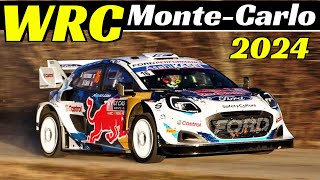 WRC Rallye MonteCarlo 2024  Shakedown amp Highlights  Action amp Pure Sound [upl. by Edholm]