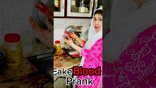 Fake blood prank on husband 🤣🤣 ytshorts trending prank [upl. by Fem]