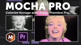 How to Colorize BampW Footage Mocha Pro  Adobe Premiere [upl. by Udelle]