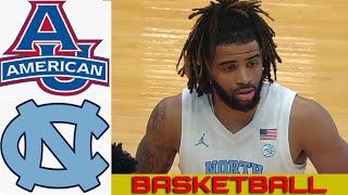 AMERICAN vs 10 NORTH CAROLINA Basketball Game Full Highlights 2024 [upl. by Bel]