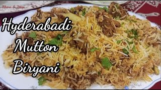 Hyderabadi Mutton Biryani  Easy to make Authentic Hyderabadi Mutton Biryani at home khanaezaiqa [upl. by Harry]