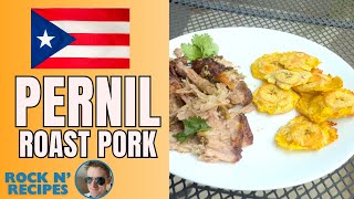 Puerto Rican Pernil Roasted Pork with Tostones 🇵🇷  Rock N’ Recipes  vivirmivida [upl. by Aicek676]