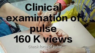 Pulse examination  Arterial Pulse Examination [upl. by Nwahsat405]