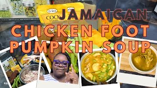 HOW TO MAKE CHICKEN FOOT amp PUMPKIN SOUPJamaican Style Step by Step [upl. by Vevine55]