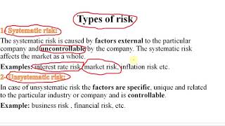 Lecture 31 What is Systematic and Unsystematic Risk [upl. by Benia824]