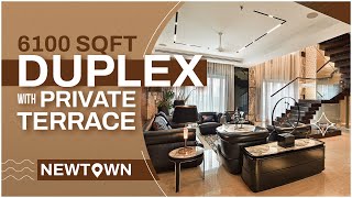 6100 sq ft 4 BHK Duplex Penthouse with private terrace at Uniworld City Newtown Action Area 3 [upl. by Morgan]