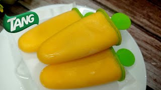 Tang popsicles Tang mango ice candy recipe Tang powder ice cream  How to make Tang ice cream [upl. by Baram]