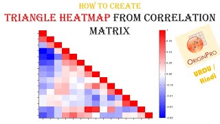 How to Create Triangle Heatmap from Correlation Matrix  Origin Pro  UrduHindi [upl. by Alvan197]