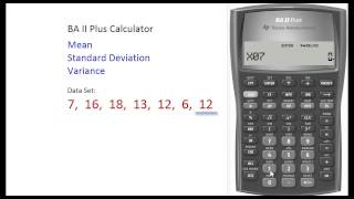 BAII Plus Calculator  Finding Mean amp Standard Deviation [upl. by Thgiwd]