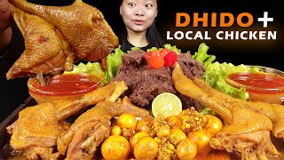 Eating Local Chicken Jhol With Inner Egg amp Dhido  Spicy Chicken Curry  Egg Curry  Nepali Mukbang [upl. by Grosz]