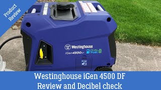 Decibel check Westinghouse iGen 4500 dual fuel propane gasoline generator review [upl. by Emelina891]