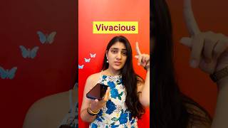 Vivacious means a person who is lively and enthusiaticvocab learnenglish esl viralshortsvideos [upl. by Melleta]