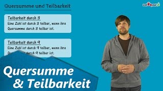 Quersumme und Teilbarkeit durch 3 9 und 6  Ziffernsumme [upl. by Ardnuek]