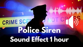 Police siren ringtone 1 hour Sound Effect Very Loud [upl. by Ontina]