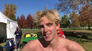 Simeon Birnbaum Finishes 4th at Big Ten XC Champs Interview [upl. by Bubb]