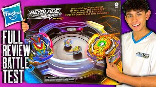 Beyblade Burst Pro Series Evo Elite Champions Pro Set REVIEW [upl. by Ekoorb]