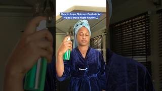 How to layer skincare products at nightSimple Night Routine skincare toxinfree mistspray video [upl. by Jacobsohn800]