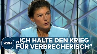 WAGENKNECHT quotWir beenden diesen Krieg nicht einen Tag früher wenn wir unsere Wirtschaft ruinierenquot [upl. by Kwok]