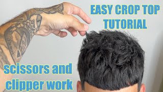 EASY crop top  TEXTURED HAIRCUT  tutorial [upl. by Gustafsson920]