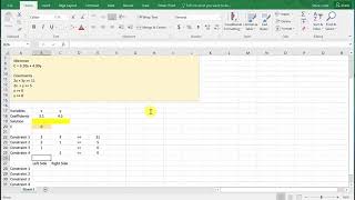 Excel  Linear Programming Minimize Cost [upl. by Aihsilef]