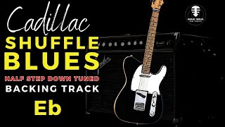 Get Ready to ROCK with this Half Step Down Cadillac Shuffle Blues in Eb backing track [upl. by Eniamurt]