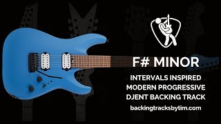 Intervals Inspired Modern Progressive Djent Backing Track Jam in F Minor  118 BPM [upl. by Ahsienor]