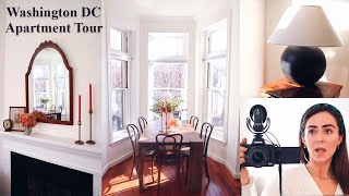 REALISTIC APARTMENT TOUR 2022  Tips for decorating on a budget  Washington DC apartment tour [upl. by Anaidirib681]