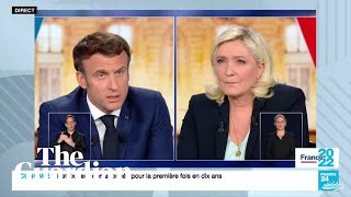 Emmanuel Macron and Marine Le Pen clash over Russia in leadership debate [upl. by Constant]