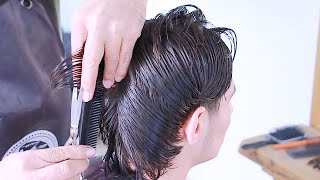 mens haircut with scissors  asmr barber Elnar hair tutorial [upl. by Ted]