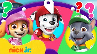 PAW Patrol Rescue Wheels Spin the Wheel w Marshall Rocky amp Skye  Games For Kids  Nick Jr [upl. by Darbee]