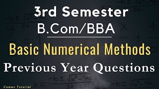 Basic Numerical Methods Previous Year Question Paper Calicut University [upl. by Alleuqahs585]