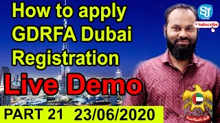 GDRFA Dubai Registration Process  Live DEMO  ICA smart registration  GDRFA Registration Steps [upl. by Arvid]