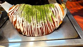 How the FAMOUS Okonomiyaki Japanese Pizza is Made in Osaka Japan [upl. by Winebaum]