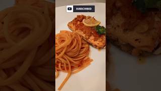 How to cook Salmon in the oven  Roasted Garlic amp Tomato Sauce food shorts [upl. by Mazman]