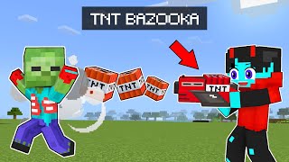 Using TNT GUN in Minecraft [upl. by Judsen601]